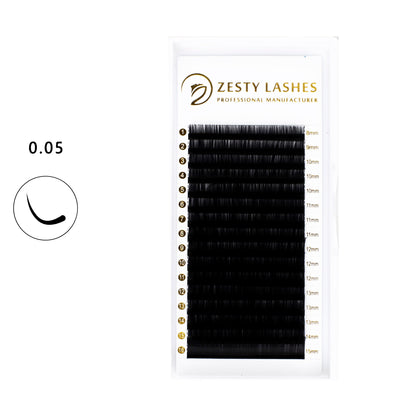 0.05MM VOLUME LASH EXTENSIONS 16 ROWS - Zesty Lashes