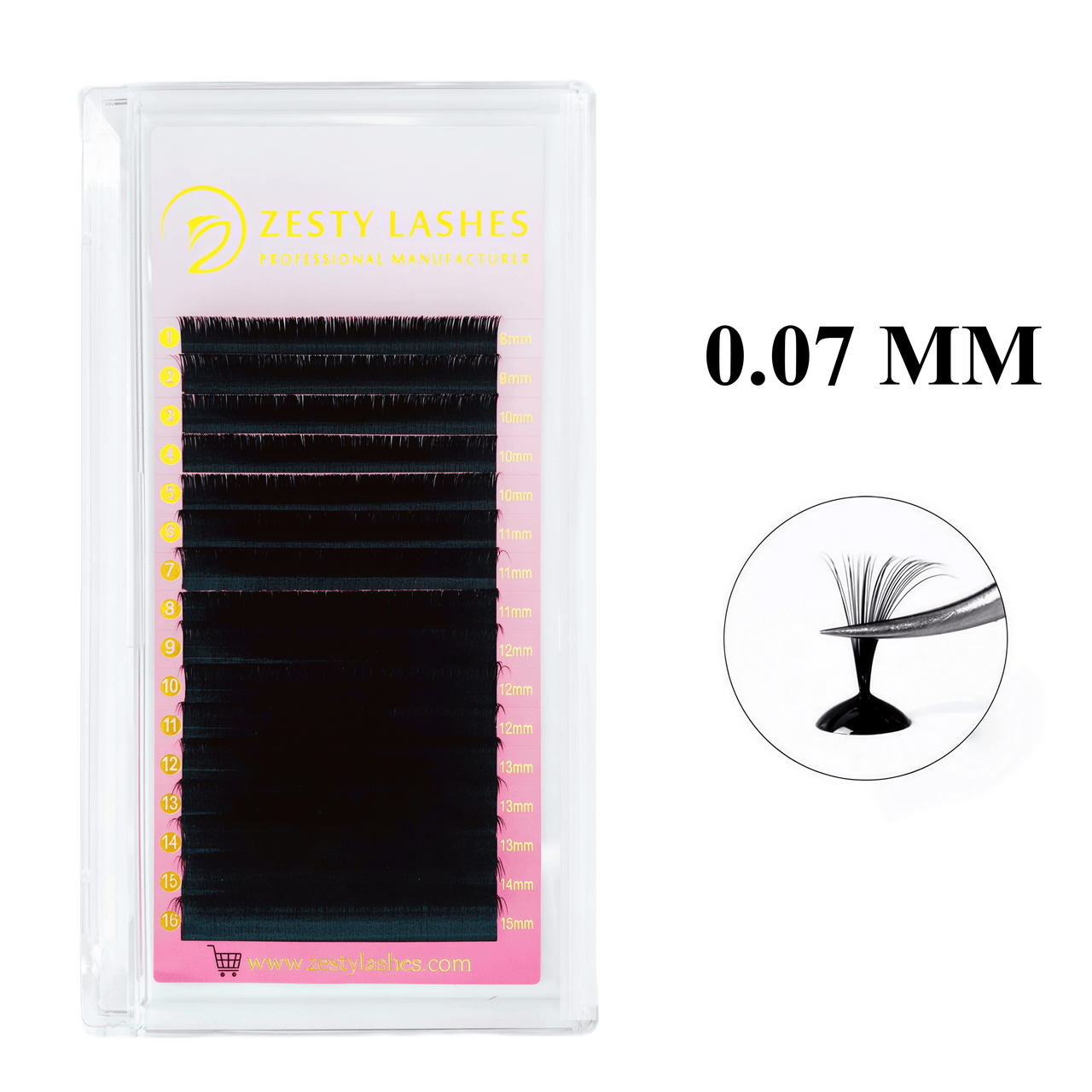 0.07mm Volume Lash Extensions (16 Lines)