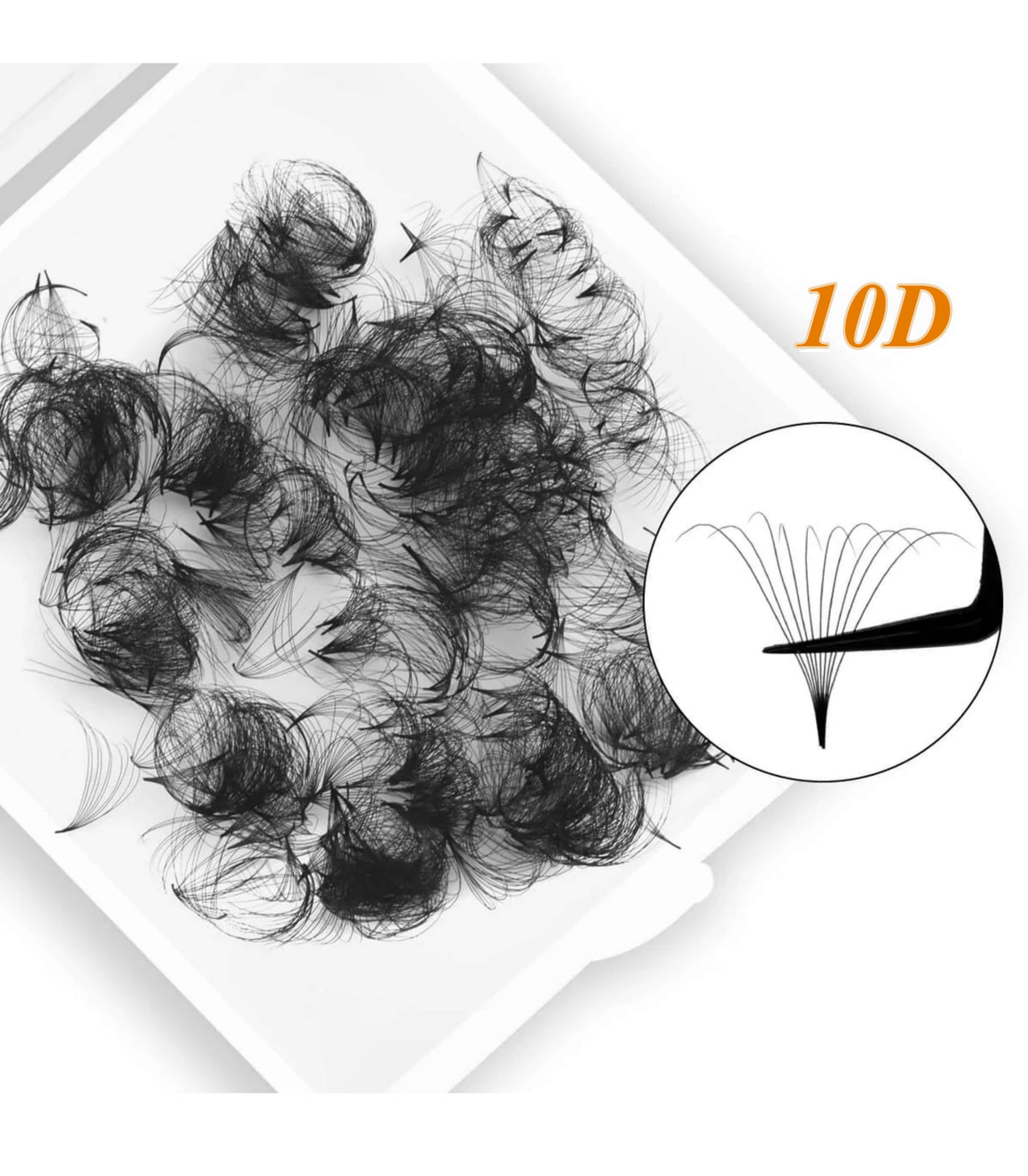 10D Handmade Loose Premade Fans Pointy Base(500 Fans)