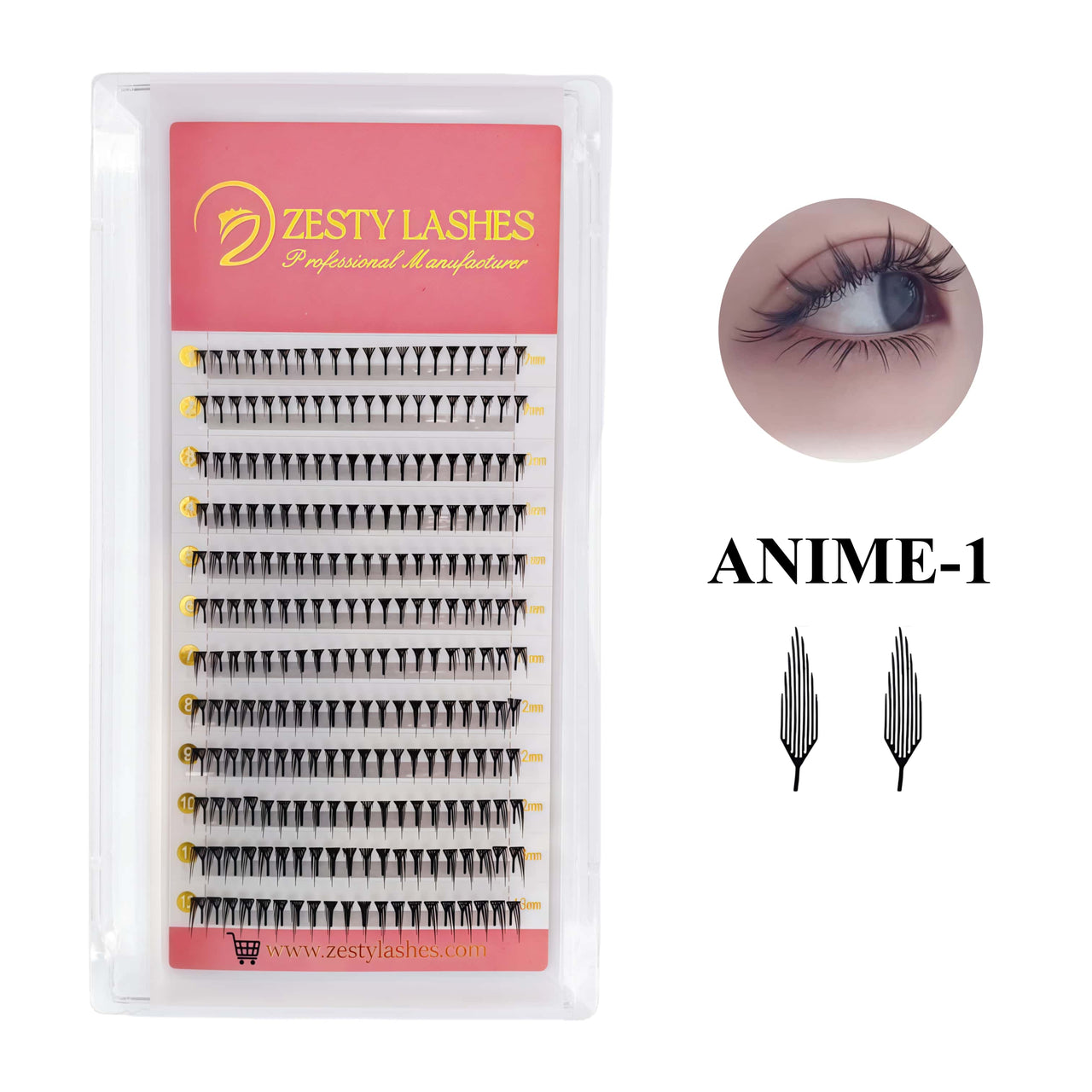 0.07MM Anime Lashes （12 Lines）-1