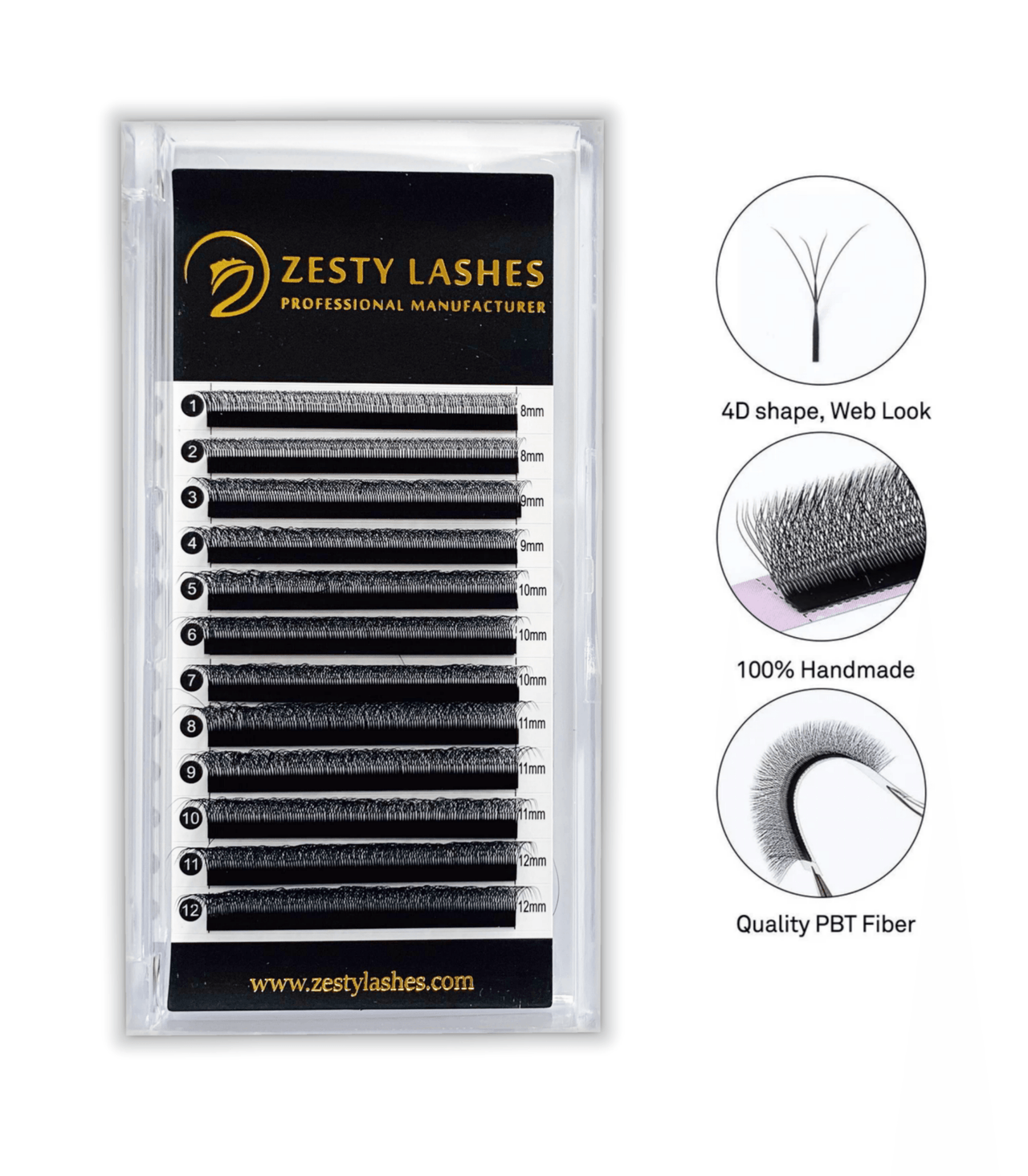 0.07mm 4D Lashes (12 Lines)