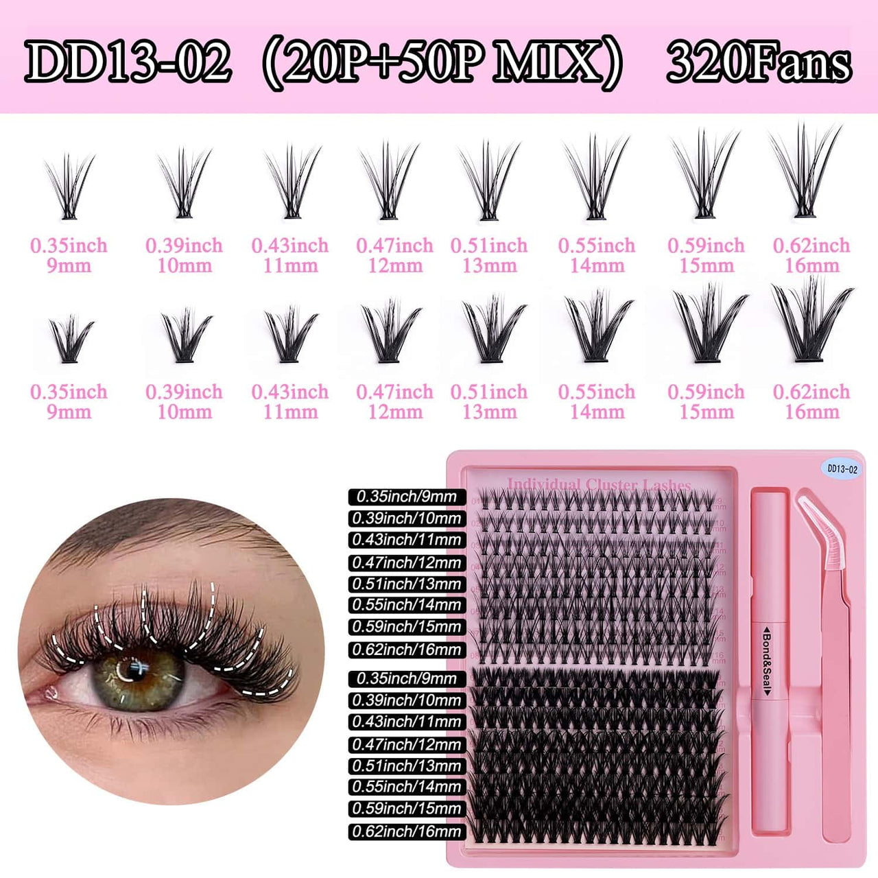 DIY MIX Lashes KIT DD13