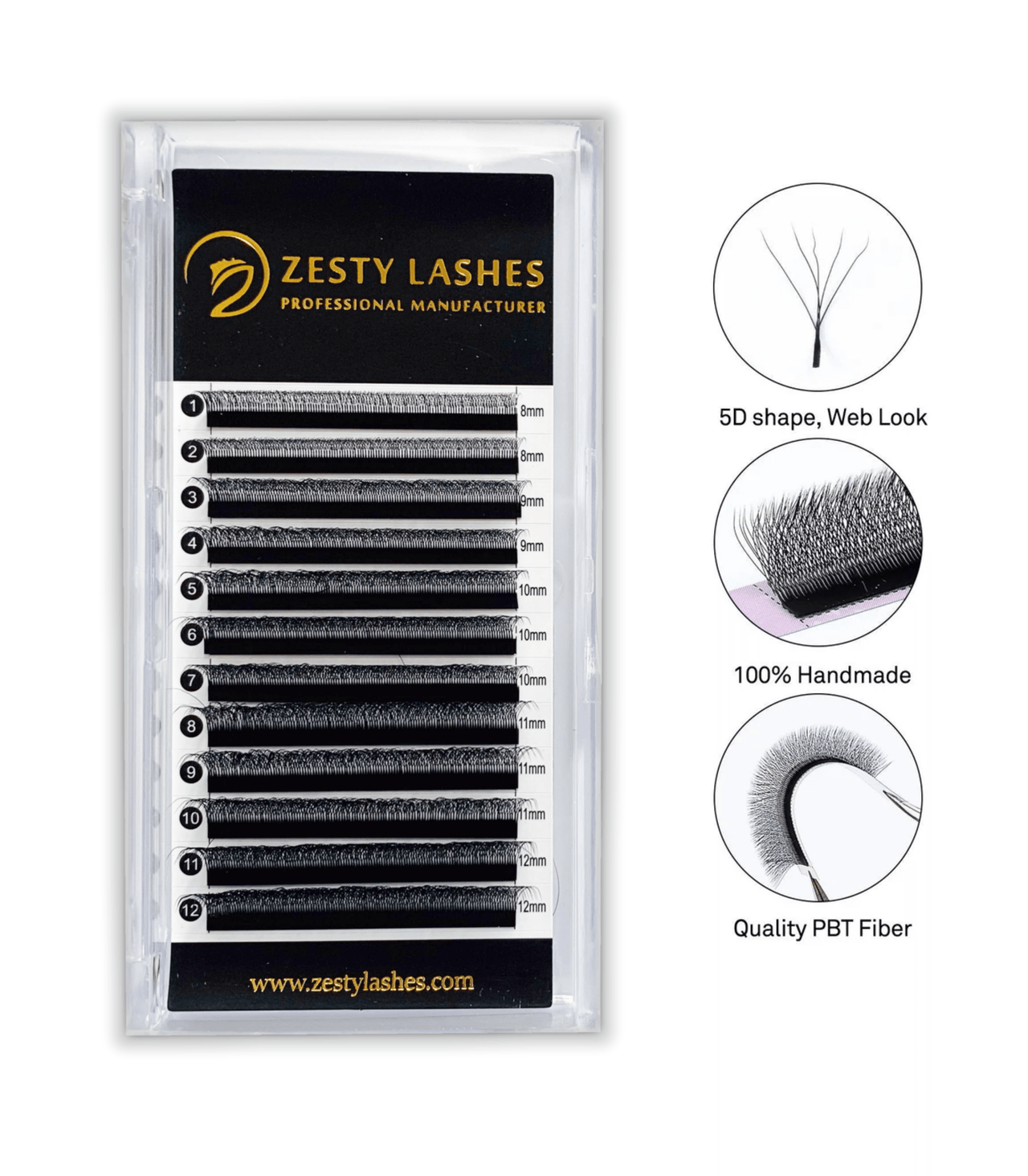 0.07mm 5D Lashes (12 Lines)