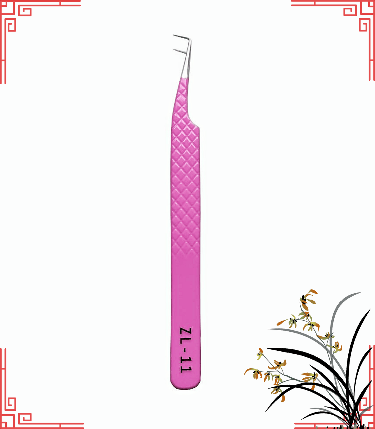 ZL-11 Pink Tweezers For Eyelash Extension