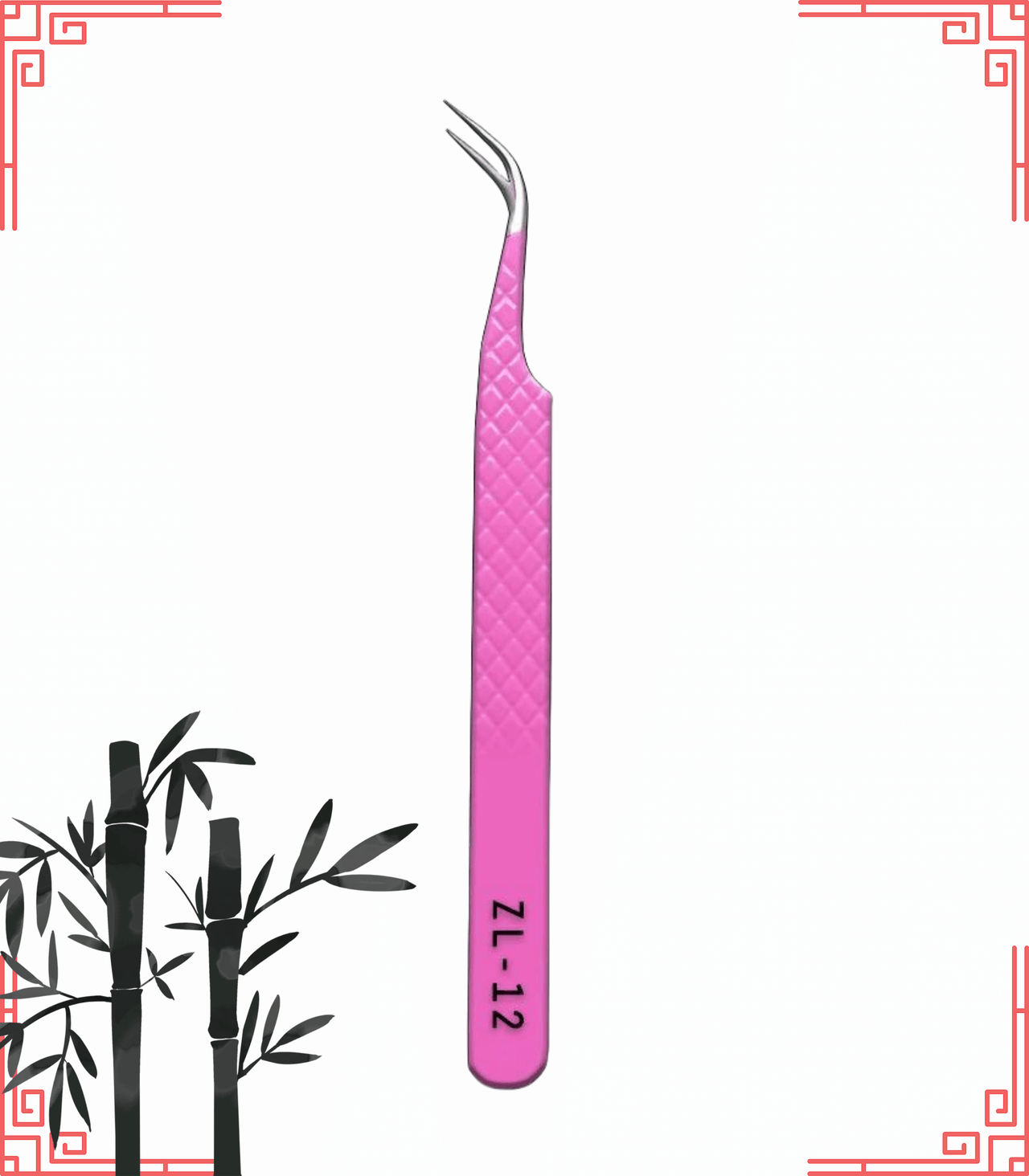 ZL-12 Pink Tweezers For Eyelash Extension