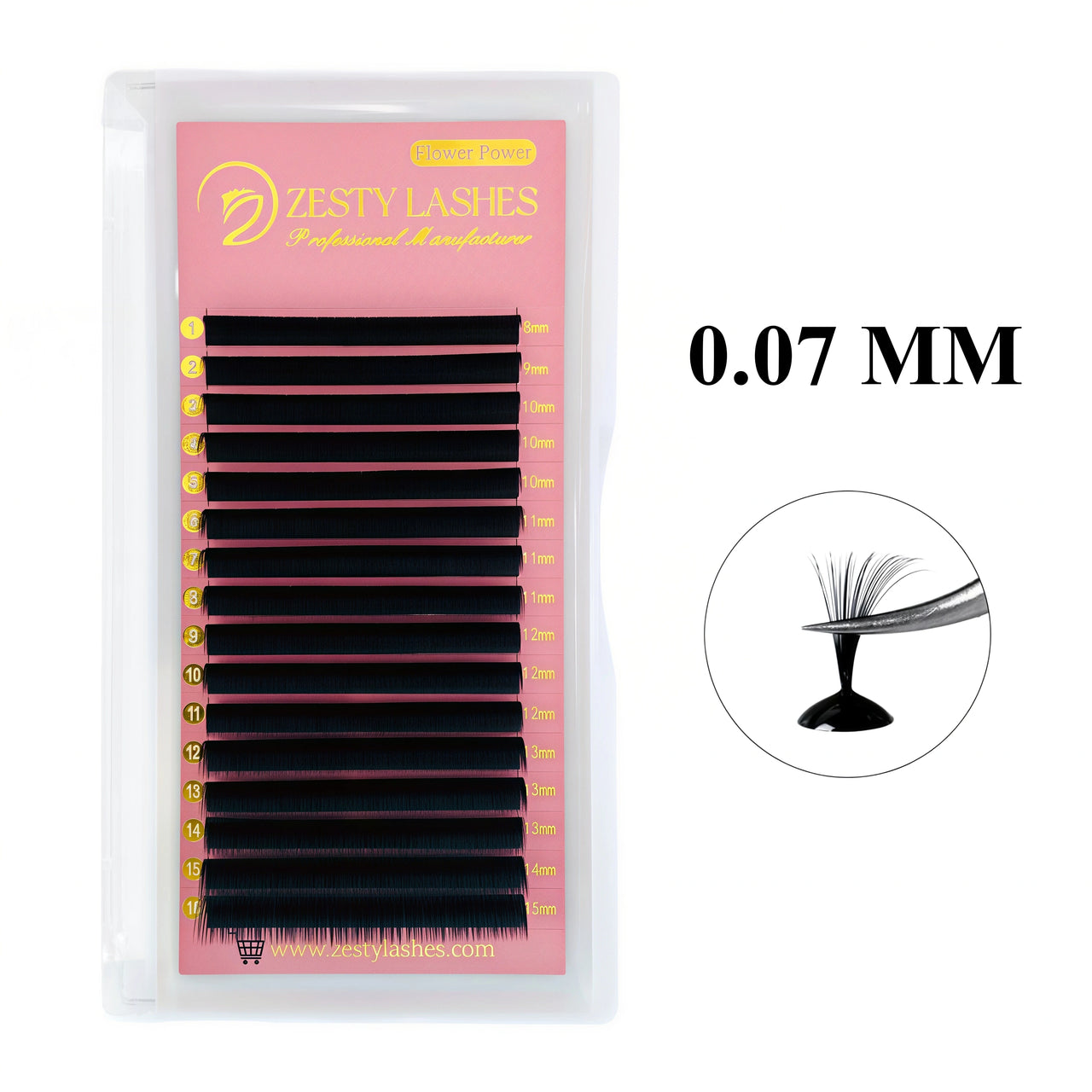 0.07mm Volume Lashes -Flower Power (16 lines)
