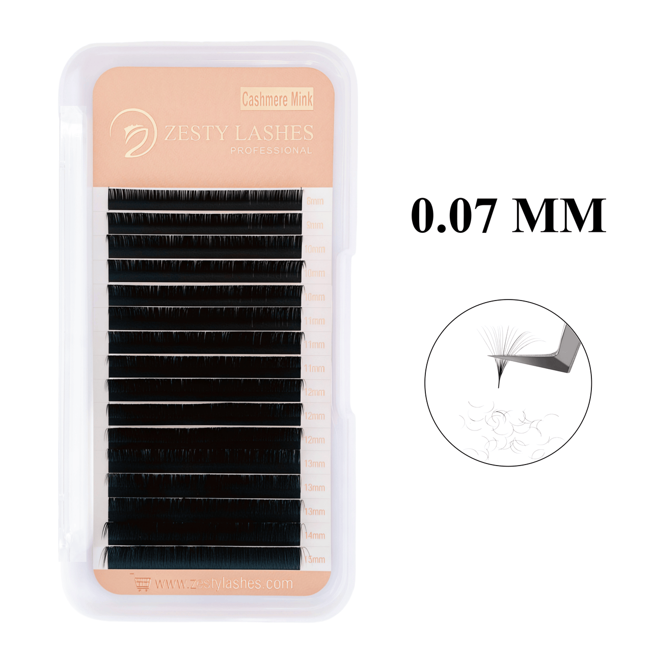 0.07mm Cashmere Mink Lashes(16Lines)