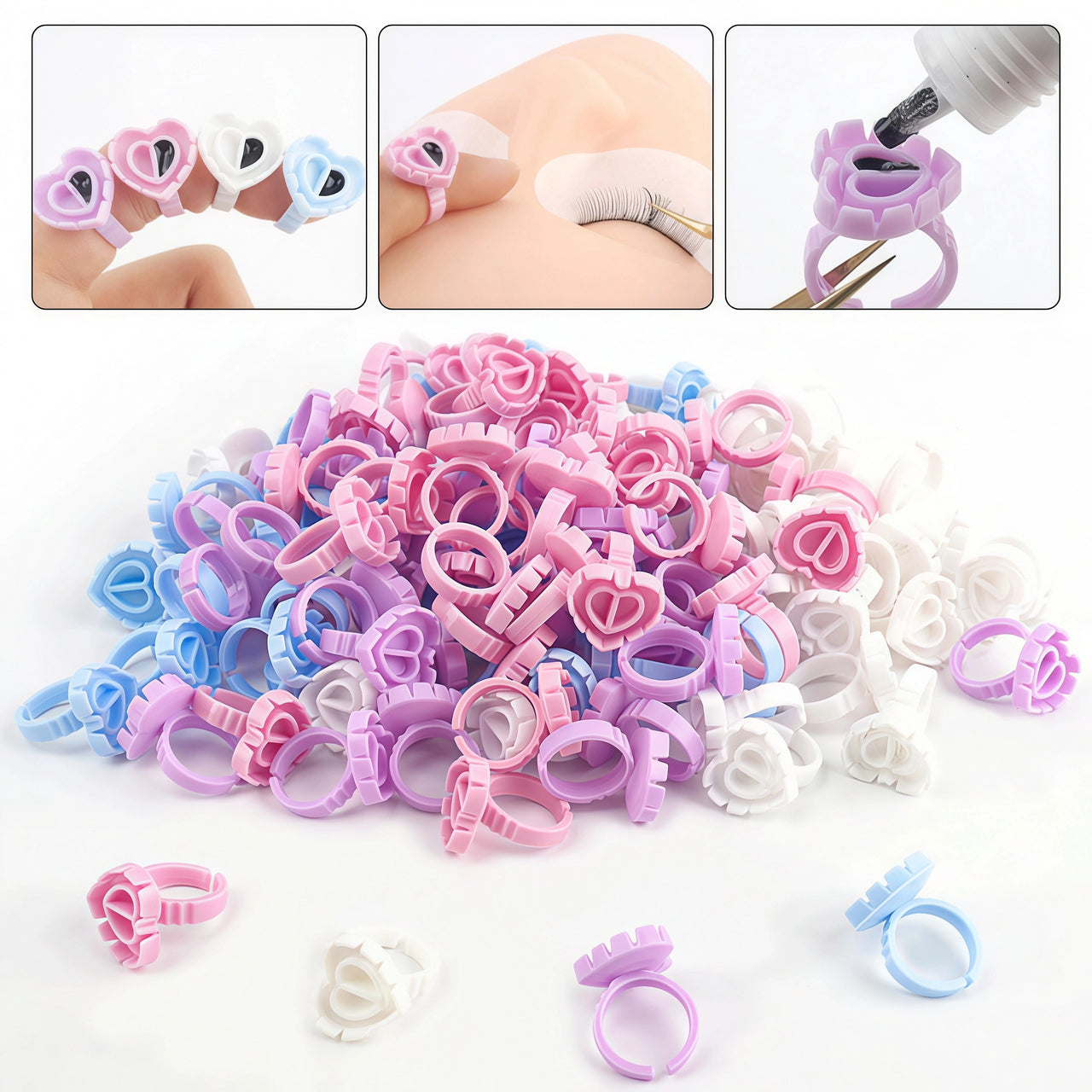Blooming Glue Rings-3 | 100 PCS