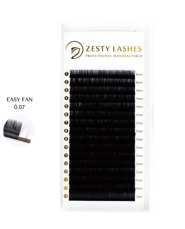 0.07MM FAST FANNING LASHES 16 ROWS - Zesty Lashes
