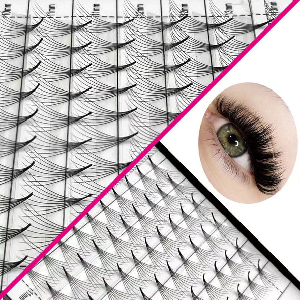 0.07mm Point Base Pre Made Fans Lashes (12 Lines)