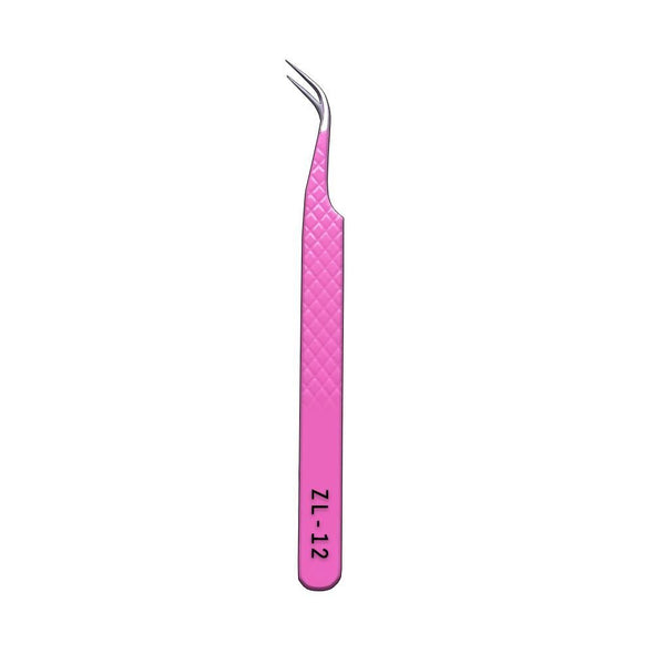ZL-12 Pink Tweezers For Eyelash Extension