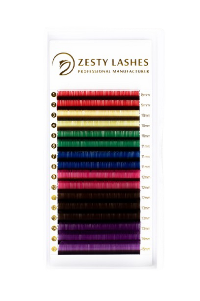 0.07mm Color Lashes Extension (16 Lines)