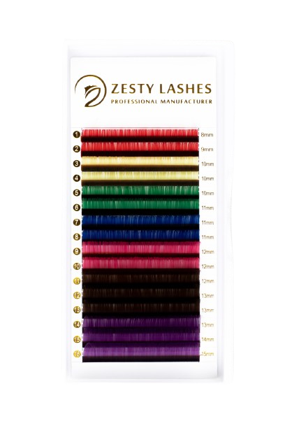 0.07mm Color Lashes Extension (16 Lines)